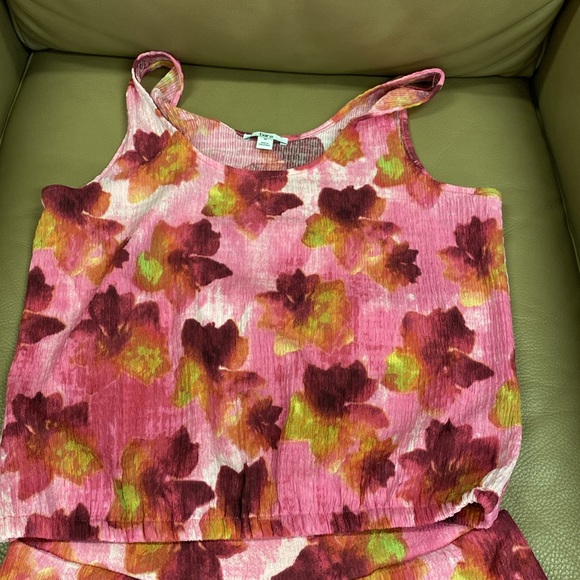 Bar III Pink Floral 2 Piece Pants Set - M - Picture 5 of 14